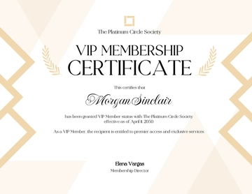 Free Fancy VIP Membership Certificate Template to Edit Online