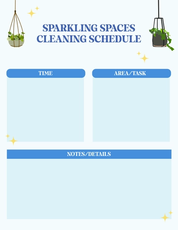 Free Modern Cleaning Schedule Template to Edit Online