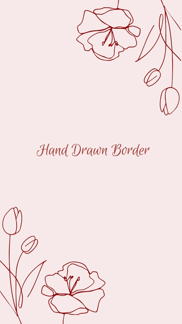 Free Hand Drawn Floral Border to Edit Online
