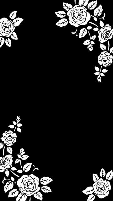 Free Black and White Floral Border to Edit Online