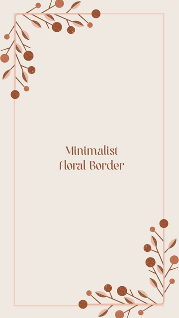 Free Minimalist Floral Border to Edit Online
