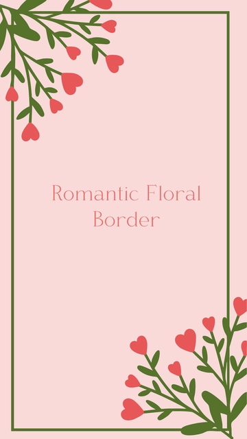 Free Romantic Floral Border to Edit Online