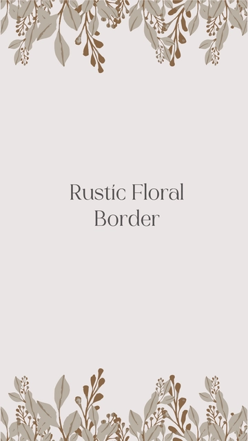 Free Rustic Floral Border to Edit Online