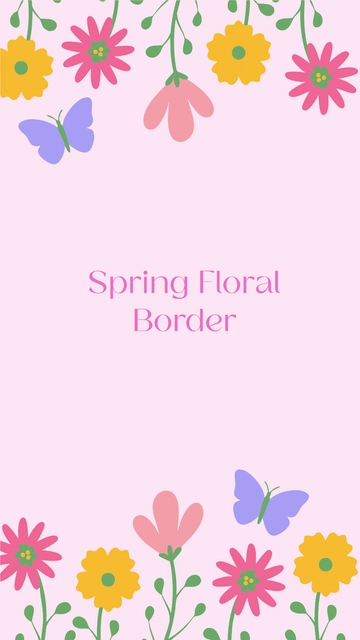 Free Spring Floral Border to Edit Online