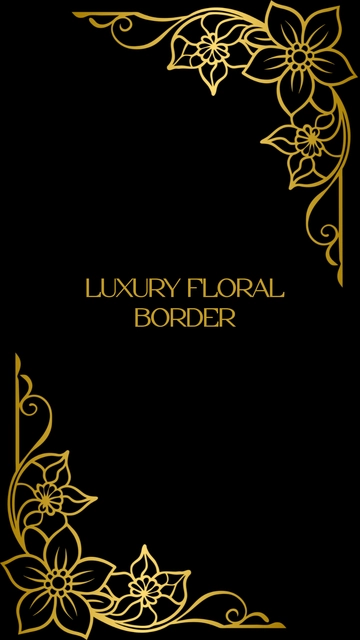 Free Luxury Floral Border to Edit Online