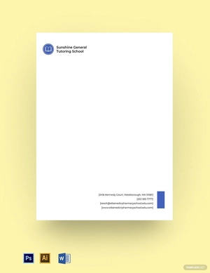 Tutoring School Letterhead Template