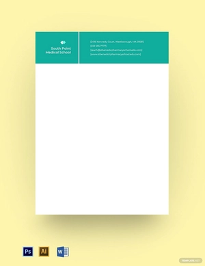 Medical School Letterhead Template