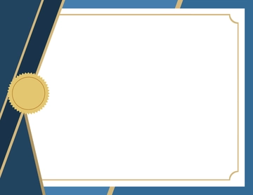 Free Blue Background Proof of Work Certificate Template to Edit Online