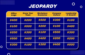 Free Professional Team Building Jeopardy Template to Edit Online