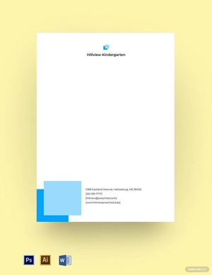 Preschool Letterhead Template