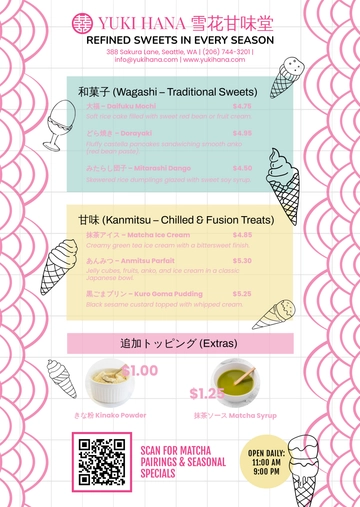 Free Pastel Dessert Menu Template to Edit Online
