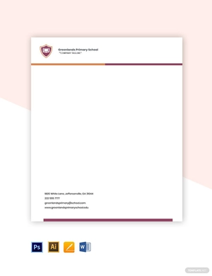 Primary School Letterhead Template