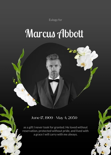 Free Eulogy for Husband Template to Edit Online