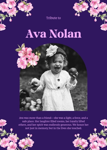 Free Eulogy Tribute Template to Edit Online