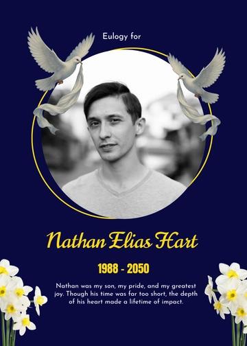Free Eulogy for Son Template to Edit Online