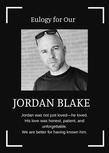 Free Eulogy for Loved One Template to Edit Online