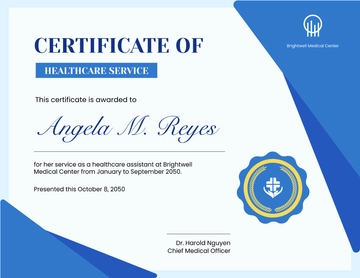 Free Healthcare Work Certificate Template to Edit Online