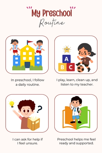 Free Colorful Preschool Social Story Template to Edit Online