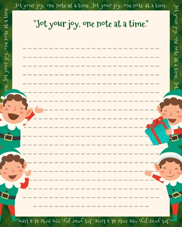 Free Green Elf Memo Pad Template to Edit Online