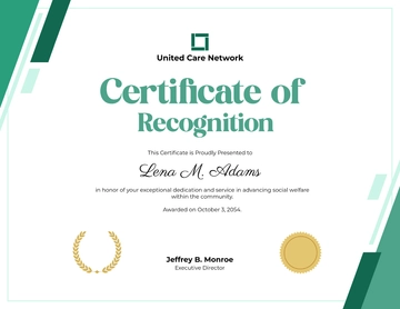 Free Social Work Recognition Certificate Template to Edit Online