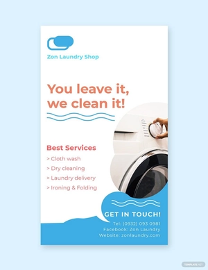 Laundry Whatsapp Post Template