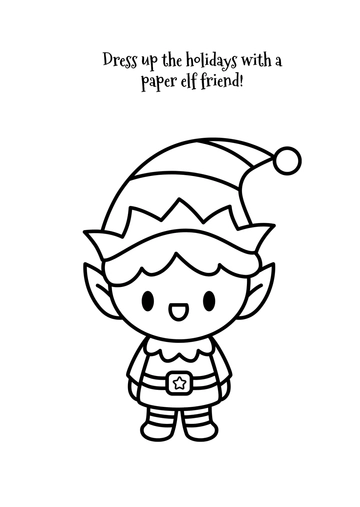 Free Simple Elf Paper Doll Template to Edit Online
