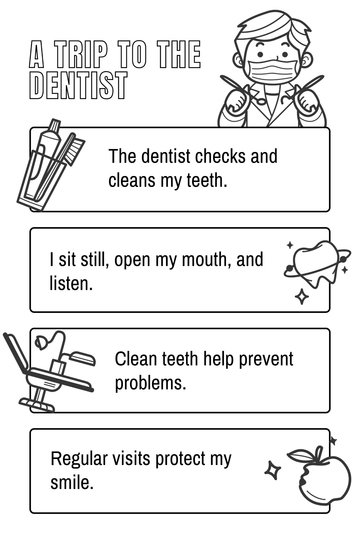 Free Visiting the Dentist Social Story Template to Edit Online