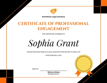 Free Work Certificate Template with Signature to Edit Online