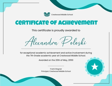 Free Middle School Certificate Template? to Edit Online