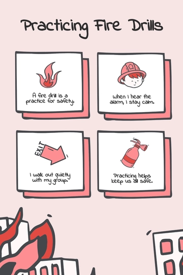Free Red Fire Drill Social Story Template to Edit Online