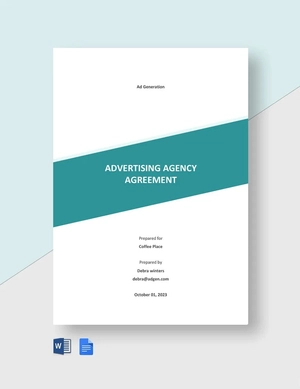 Sample Advertising Agency Agreement Template