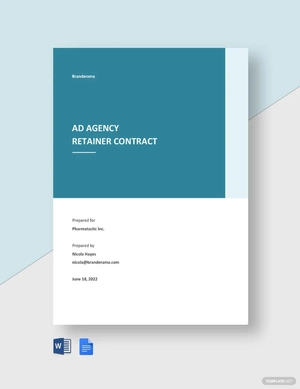 Ad Agency Retainer Contract Template