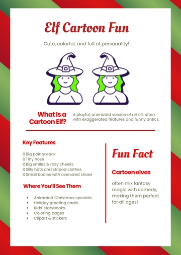 Free Elf Cartoon Template to Edit Online