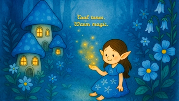 Free Blue Elf Background Template to Edit Online