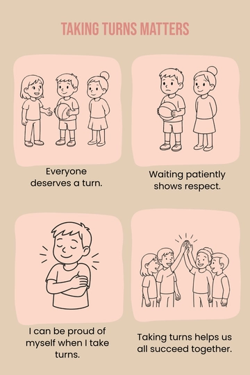 Free Taking Turns Social Story Template to Edit Online