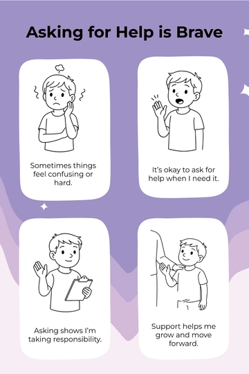 Free Asking for Help Social Story Template to Edit Online