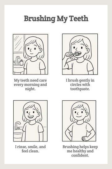 Free Brushing Teeth Social Story Template to Edit Online