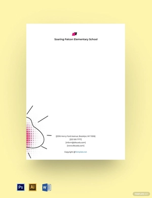 Creative School Letterhead Template