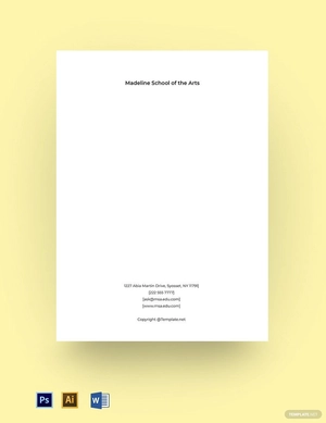 Blank School Letterhead Template
