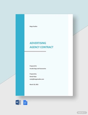 Creative Advertising Agency Contract Template