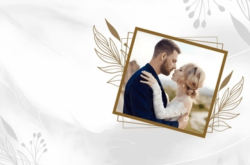 Free White Wedding Banner Background Template to Edit Online