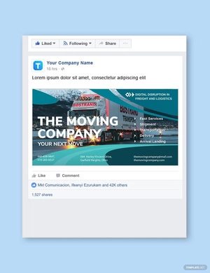 Trucking & Logistics Facebook Post Template