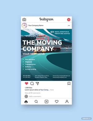 Trucking & Logistics Instagram Post Template
