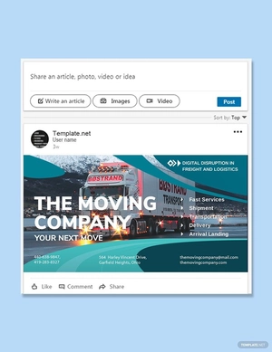 Trucking & Logistics Linkedin Post Template