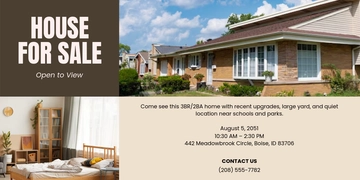 House For Sale Design Open House Template to Download