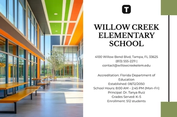 Free Elementary School Listing Template to Edit Online Free Elementary School Listing Template to Edit Online