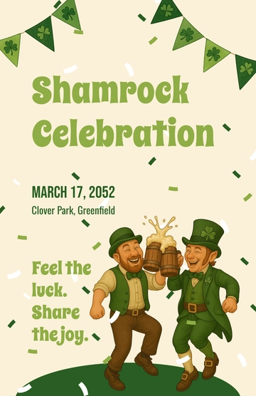 Free Shamrock Poster Template to Edit Online