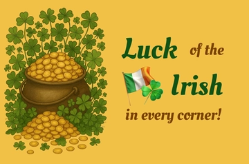 Free Shamrock Banner Template to Edit Online
