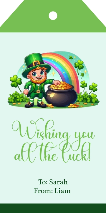 Free Shamrock Gift Tag Template to Edit Online