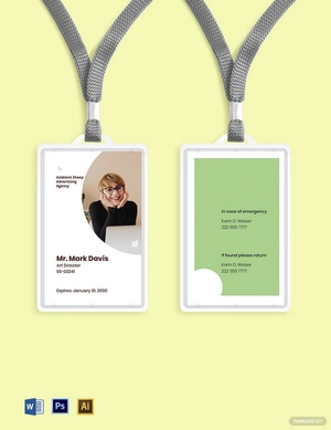 Advertising agency staff ID card Template